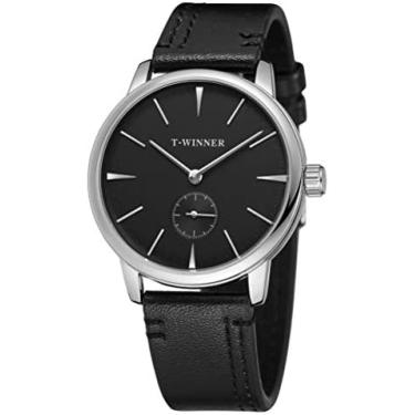 Imagem de Moda Relógio Mecânico Automático Masculino Simples E Generoso Relógio Vida À Prova D' Água Com Mostrador Digital Pulseira De Couro Masculino Casual Vidro Temperado Espelho Boutique Embalagem Prese