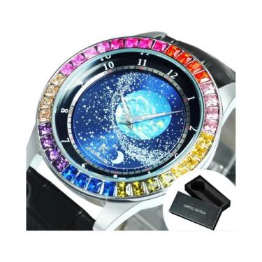 Imagem de Relógio Mecânico Masculino De Luxo Com Pulseira De Couro Luminosa E De