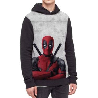 Imagem de Moletom Com Capuz Mercenário Deadpool Marvel Ref:158, Preto, GG