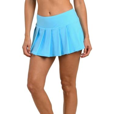 Imagem de La Blanca Saia plissada de cintura alta Island Goddess feminina, Céu, 48