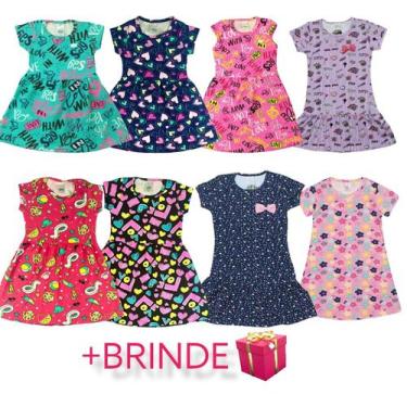 Imagem de Kit 3 Vestidos Infantil Juvenil Menina 1 a 14 Verão Feminino - BABYCHI