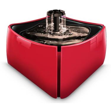 Imagem de Bebedouro Fonte Bivolt Automático Silencioso Para Gatos e Cães Cachorro Beber Água Pet 1.8L(Vermelho)