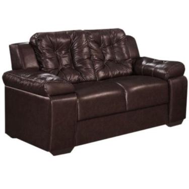 Imagem de Sofá 2 lugares Rondomóveis Canadá em Tecido Sintético - Coss Café - RO