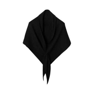 Imagem de Cachecol De Lã Tricotado Quente Para Mulheres, Xale Triangular Multifu