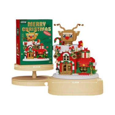 Imagem de Caixa De Música De Natal Brinquedo Árvore Blocos De Montar DIY Decoraç