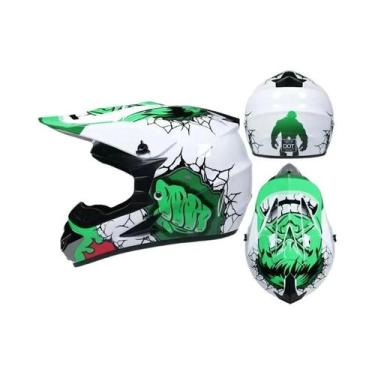 Imagem de Capacete De Motocross Certificado DOT Unissex Para Homens, Mulheres E 