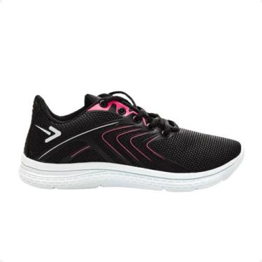 Imagem de Tênis Running Feminino Box 200 Preto E Pink, Off, Preto, Pink, 37