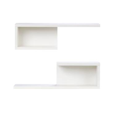 Imagem de Prateleira MDF Personalizada 50x15x25 Suporte Invisivel Com Kit Montagem Para Decoraçoes (Branco)
