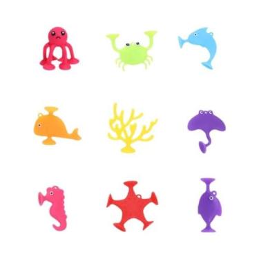 Imagem de Brinquedos De Banho Com Ventosas De Animais Marinhos Para Crianças, Bl