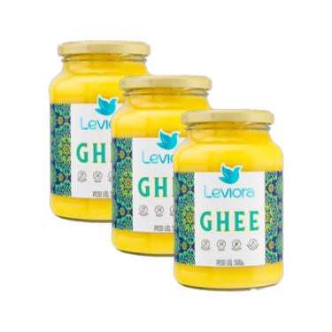 Imagem de Kit 3X: Manteiga Ghee Tradicional Sem Lactose Leviora 500g