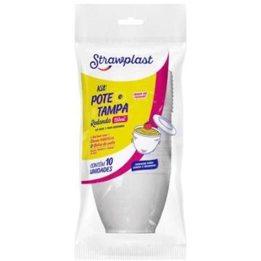 Imagem de Kit Pote E Tampa Redondo De Acrílico 150Ml