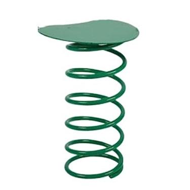 Imagem de Mesa lateral pequena, mesa de destaque ideal para espaços pequenos, mesa lateral para sala de estar e quarto, com estrutura de metal ótima para interior e exterior, com base de design de mola, mesa de