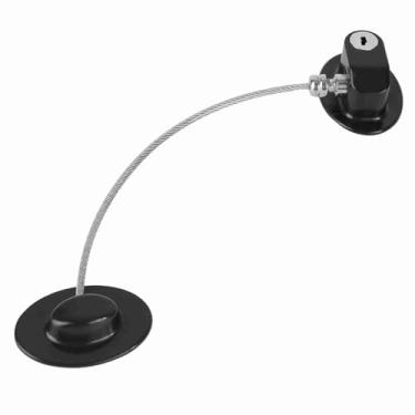 Imagem de Luqeeg Trava de Janela de Alta Resistência para Segurança Infantil para Segurança de Abertura de Geladeira, Trava de Cabo de Aço Inoxidável Durável para bebê, Fácil Instalação para Janela Aberta Interna (Preto)