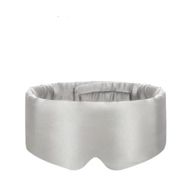 Imagem de Máscara para dormir 、 Faixa de cabeça ajustável com bloqueio de olho 、 Máscara de dormir para viagem e soneca (cinza claro)