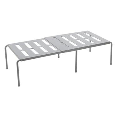 Imagem de Naroote Prateleira de Armário de Cozinha Organizador Ajustável Rack de Especiarias para Armazenamento e Organização Doméstica, Prateleira de Despensa de Bancada de Plástico para Cozinha