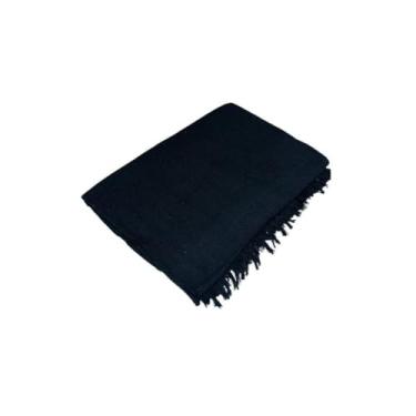 Imagem de Manta Decorativa para Sofá ou Cama Casal 210x120cm 100% Algodão Macia (cinza chumbo)