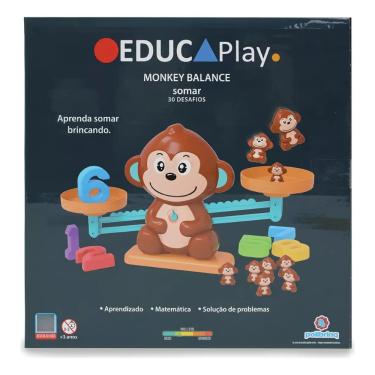 Imagem de Balança Macaco Aprenda A Somar Educ Play - Polibrinq Pb523