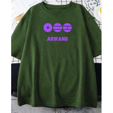 Imagem de Camiseta ARIRANG BTS World Tour 2026 Aesthetic Unissex, Verde, XG