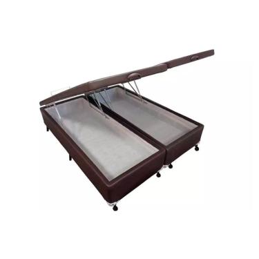 Imagem de Cama Box Baú King Courano Brown New (193x203x35) - Castor