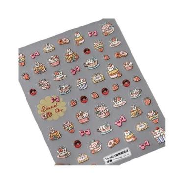 Imagem de Adesivos De Unha Kawaii Mini 5D Com Diamantes E Laços Japoneses Para A