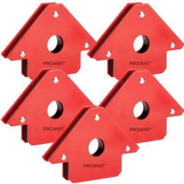 Imagem de Kit 5 Esquadros Magnético Imantado Para Soldador 12kg - NoBrand