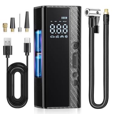 Imagem de Compressor de ar portátil para inflador de pneu, bomba de ar para pneus de carro com bateria de 20.000 mAh, medidor de pressão de pneu 150 psi, inflação 2x mais rápida para carro, bicicleta,