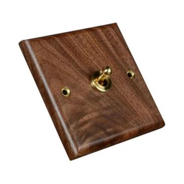 Imagem de Luminária De Parede Retrô Marrom Com Interruptor De Latão 1-4 Teclas 2