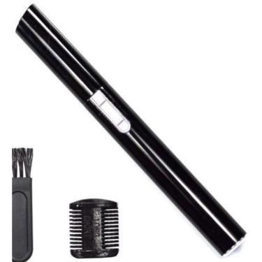 Imagem de Caneta Mini Depilador Elétrico Aparador Preto Sobrancelha
