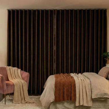 Imagem de Cortina Blackout Tecido 4.00m x 2.30m Para Trilho Suíço Sala Quarto