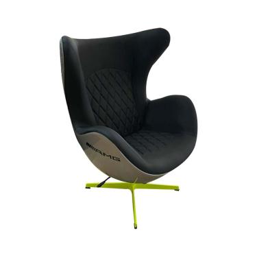 Imagem de Poltrona Decorativa Egg Chair Mercedes AMG Cinza/Verde G53 - Gran Belo
