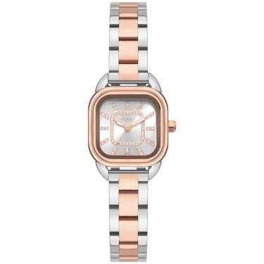 Imagem de Relógio Euro Feminino Ref: Eu2036yvf/4k Casual Retangular Bicolor