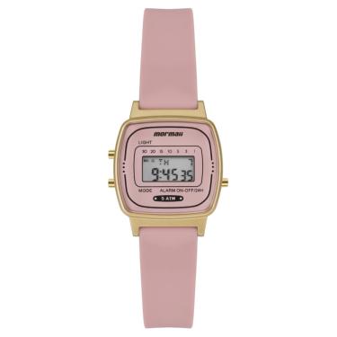 Imagem de Relógio Mormaii Feminino Ref: Mo13722d/8t Retangular Vintage Digital Dourado