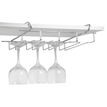 Imagem de Organizador Armário de Cozinha Porta Taças Suporte Copos Sem Furo Cromado