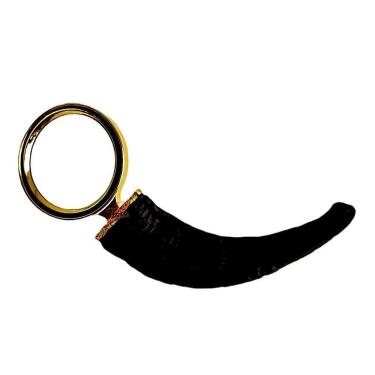 Imagem de Lupa Decorativa Preta Chifre De Boi 9x9x26cm