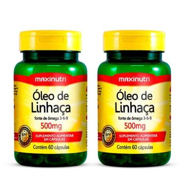 Imagem de Kit 02 óleo De Linhaca 500 Mg Maxinutri 60 Capsulas