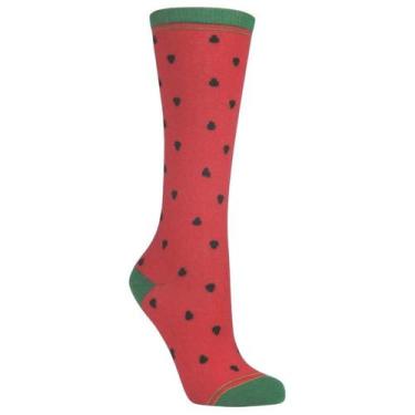 Imagem de Meia 3/4 Cano Alto Melancia Infantil e Adulto - Miimos, G