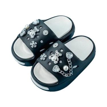 Imagem de Chinelos De EVA Para Meninas Com Estampa De Urso Prateado, Sandálias D