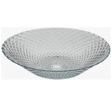 Imagem de Centro De Mesa Saladeira Fruteira Vidro Sem Pé Escamado