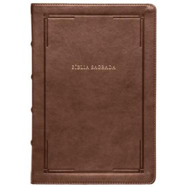 Imagem de Livro - Bíblia NVI Slim, Letra Grande, Capa luxo marrom, Barroca