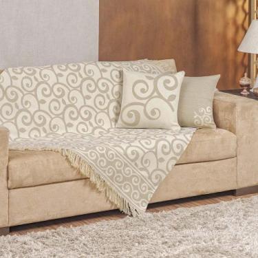 Imagem de Xale Decorativo Turin com Franja 1,60m x 1,40m Jacquard 1 Peça 58% Alg