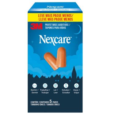 Imagem de Nexcare Protetor Auditivo C/5 Pares Descartavel