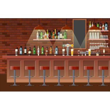 Imagem de Painel de Tecido Sublimado Balcão de Bar Pub Boteco - Fabrika de Festa