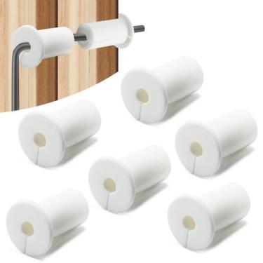 Imagem de Kit de ilhós de parede BOPOREAE Starlink 6 peças de silicone branco