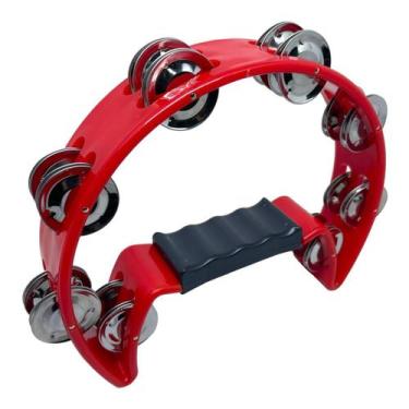 Imagem de Pandeiro Pandeirola Meia Lua Profissional varias coes - MXT, Vermelho