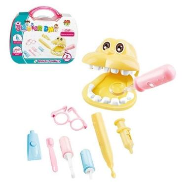 Imagem de Kit Maleta Infantil Doutor Dentista Com Acessórios 9 Peças