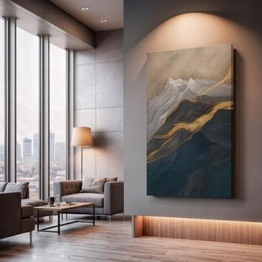 Imagem de Quadros Decorativos Paisagem Abstrata 40x60 Moderno Luxo Sala Quarto E