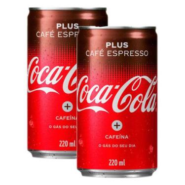 Imagem de Kit 2 Refrigerante Coca Cola Pus Café Espresso 220ml - Coca-Cola