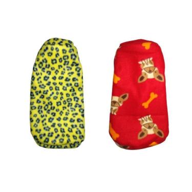 Imagem de Kit 2 Roupas Cães - Suéter De Inverno Gg Vermelho e Amarelo