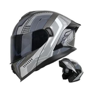 Imagem de Capacete Modular Unissex De Lente Dupla Para Motocicleta, Lentes Auror
