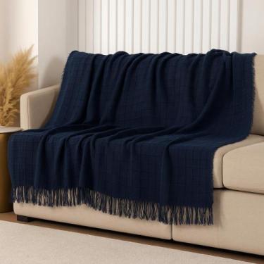 Imagem de Manta Xale Decorativa Sofá 100% Algodão  Toque Macio  Moderna e Aconch